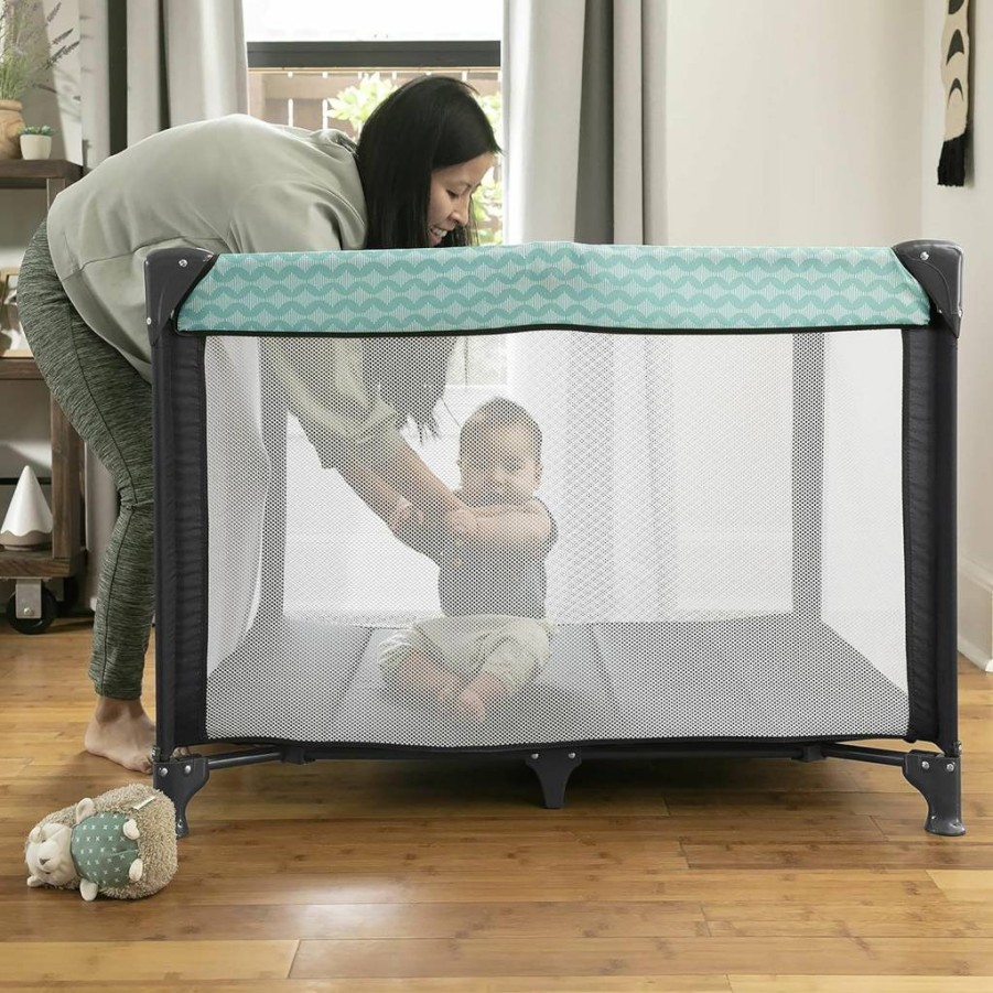 Ingenuity Rompity Rest Easy Fold Portable Playard - Packable Travel Crib by Ingenuity