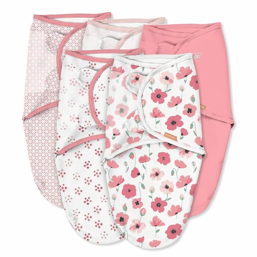 SwaddleMe Original 5-Pack Small Swaddle Blankets | Elephant Dream Design | Soft Baby Wraps for Newborns