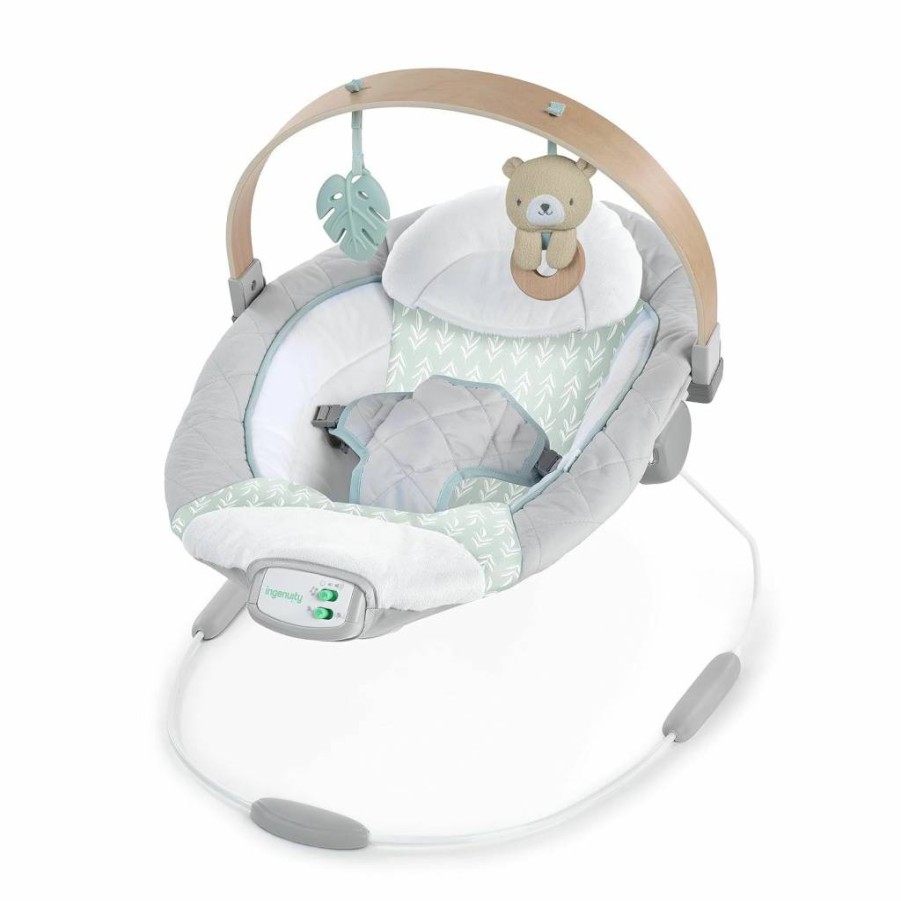 Ingenuity Landry The Lion Baby Bouncer Seat with Soothing Vibration, Calming Music & Adjustable Features for Newborns & Infants