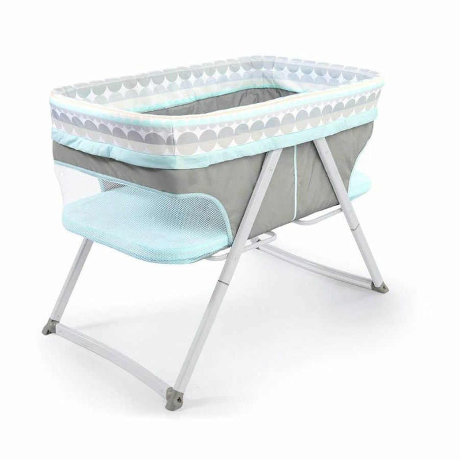 Ingenuity Juniper Portable Foldable Rocking Bassinet - Lightweight Travel Crib for Babies