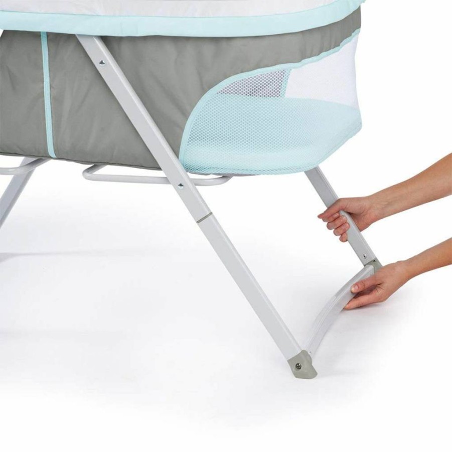 Ingenuity Juniper Portable Foldable Rocking Bassinet - Lightweight Travel Crib for Babies