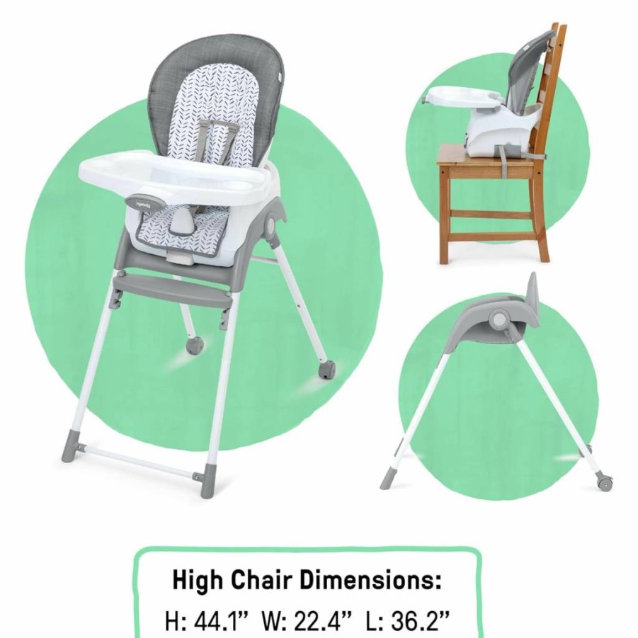 Ingenuity Trio Elite 3-in-1 Convertible High Chair, Toddler Booster Seat & Dining Chair for Babies 6 Months to Toddler – Braden Design, Easy Clean & Adjustable