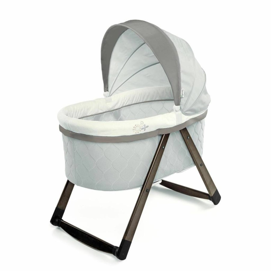 Ingenuity Foldable Rocking Bassinet for Babies 0-5 Months - Portable & Spacious Design for Easy Transport and Storage - Wallace Series