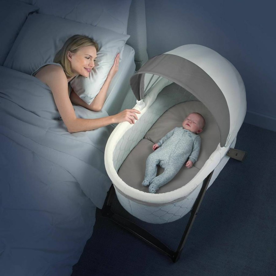 Ingenuity Foldable Rocking Bassinet for Babies 0-5 Months - Portable & Spacious Design for Easy Transport and Storage - Wallace Series