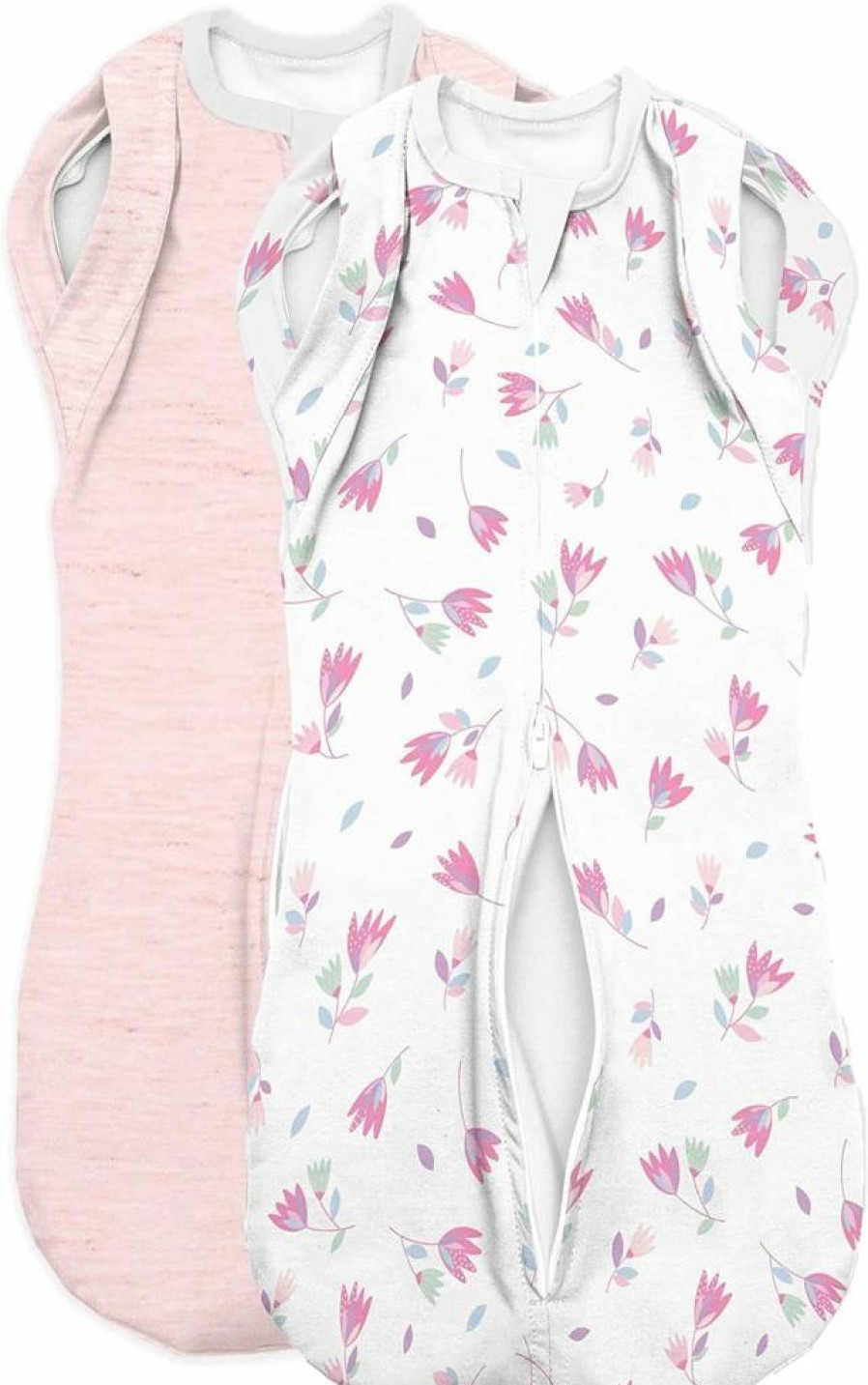 SwaddleMe Large Convertible Baby Swaddle 2-Pack, Arms-Free Zip-Up Sleep Pod for Safe Rolling & Self-Soothing, Transition Swaddle 3-6 Months (Magic Marker)