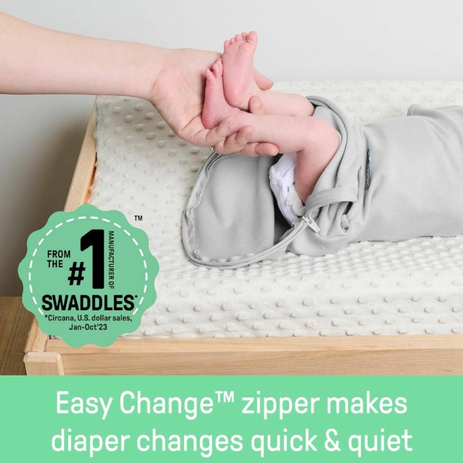 SwaddleMe Baby Swaddle 3-Pack, Small/Medium 0-3 Months, 7-14 lbs, Easy Change Zipper - Zebra Botanical Design