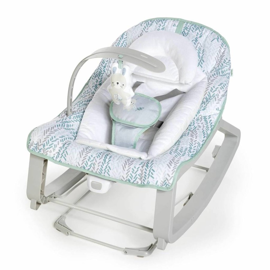 Ingenuity Madi 3-in-1 Grow With Me Baby Bouncer, Rocker & Vibrating Seat with Toy Bar – Adjustable for Infants to Toddlers (0-30 Months, Up to 40 lbs)