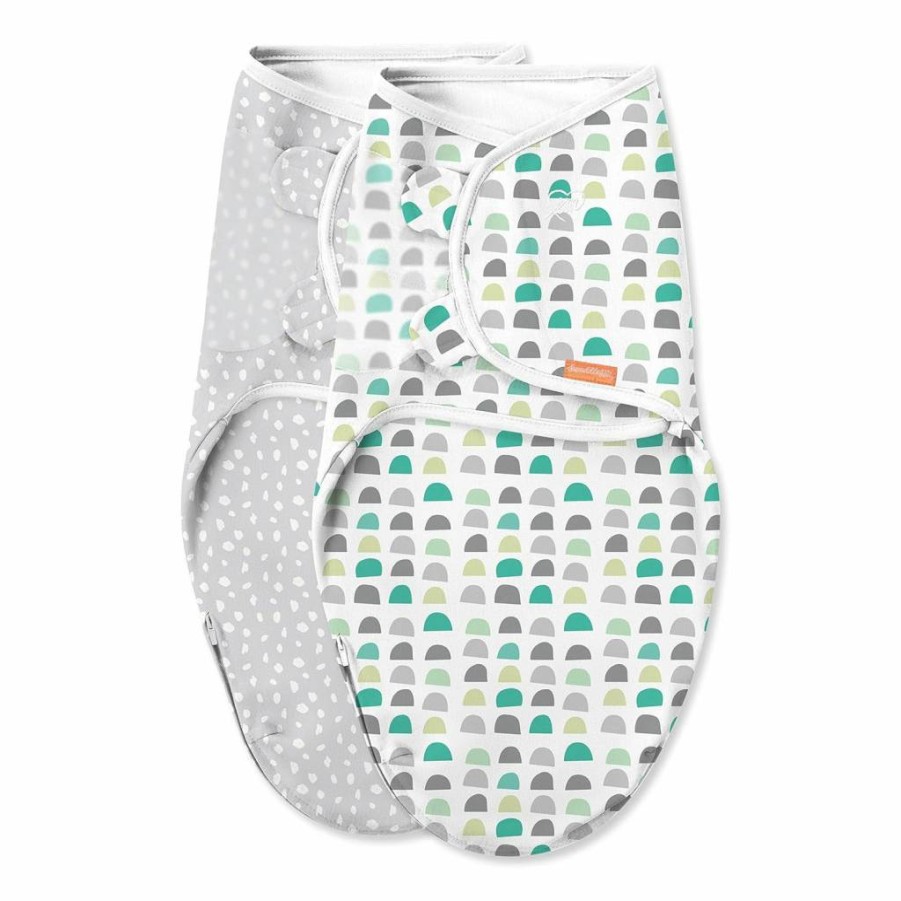 SwaddleMe Baby Swaddle 3-Pack, Small/Medium 0-3 Months, Easy Change Zipper Design, Snow Leopard Print, 7-14 lbs