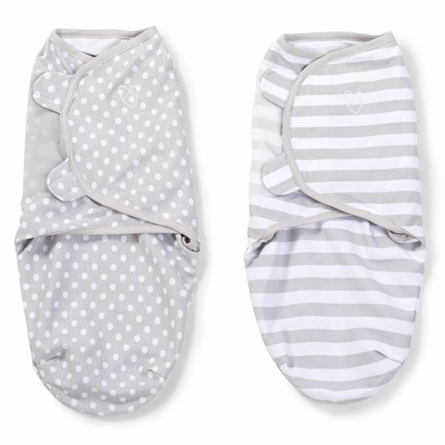 SwaddleMe Original Swaddle Wrap 2-Pack, Small/Medium for Babies 0-3 Months (7-14 lbs, Up to 26"), Soft Baby Swaddling Blankets by Ingenuity
