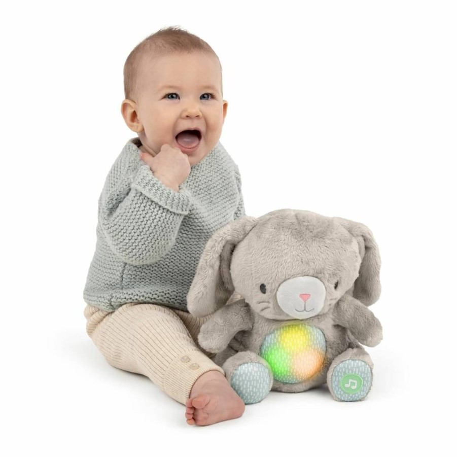 Ingenuity Sylvi Soothing Plush Toy - Soft Huggable Stuffed Animal with Calming Lights, Gentle Vibrations & Soothing Music for Babies