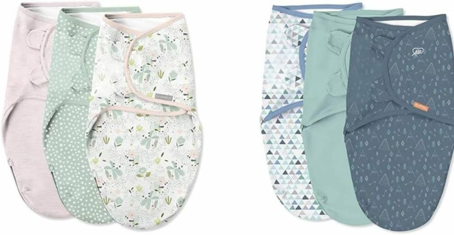 SwaddleMe Original Swaddle - 3-Pack (Small/Medium 0-3 Months & Large 3-6 Months) | Mountaineer Design | Baby Sleep Wrap