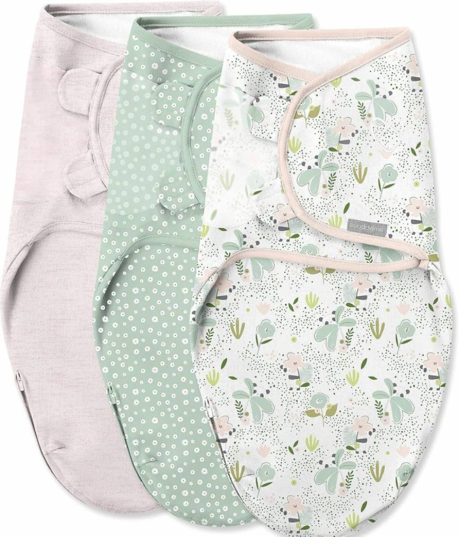 SwaddleMe Original Swaddle - 3-Pack (Small/Medium 0-3 Months & Large 3-6 Months) | Mountaineer Design | Baby Sleep Wrap